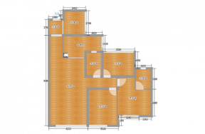 110平米三居室欧式风格家装户型图