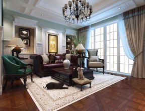 美式客厅设计图 美式客厅装饰图 美式客厅装饰效果图