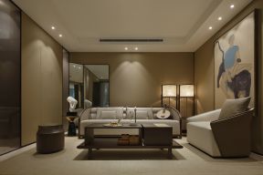 128平中式风格三居室客厅沙发装修效果图
