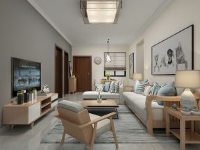 100平米三居室现代风格客厅装修设计效果图赏析