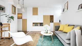70平米一居室现代风格客厅沙发装修效果图