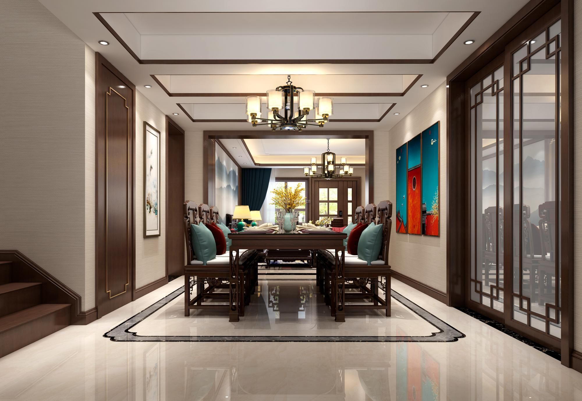 中式吊顶装修图片 中式吊顶图