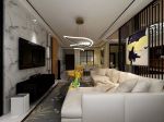 115平米日式风格三居室客厅装修设计效果图