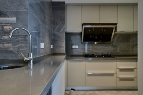 98平米新中式风格厨房橱柜台面设计图