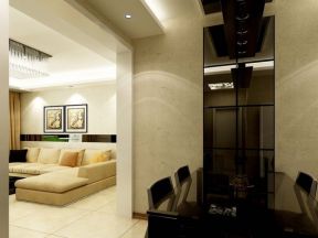 97平米三居室现代沙发背景墙装修设计效果图