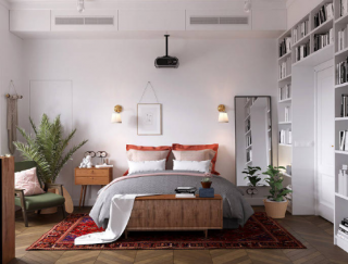 75平米小户型北欧风格卧室家具搭配效果图