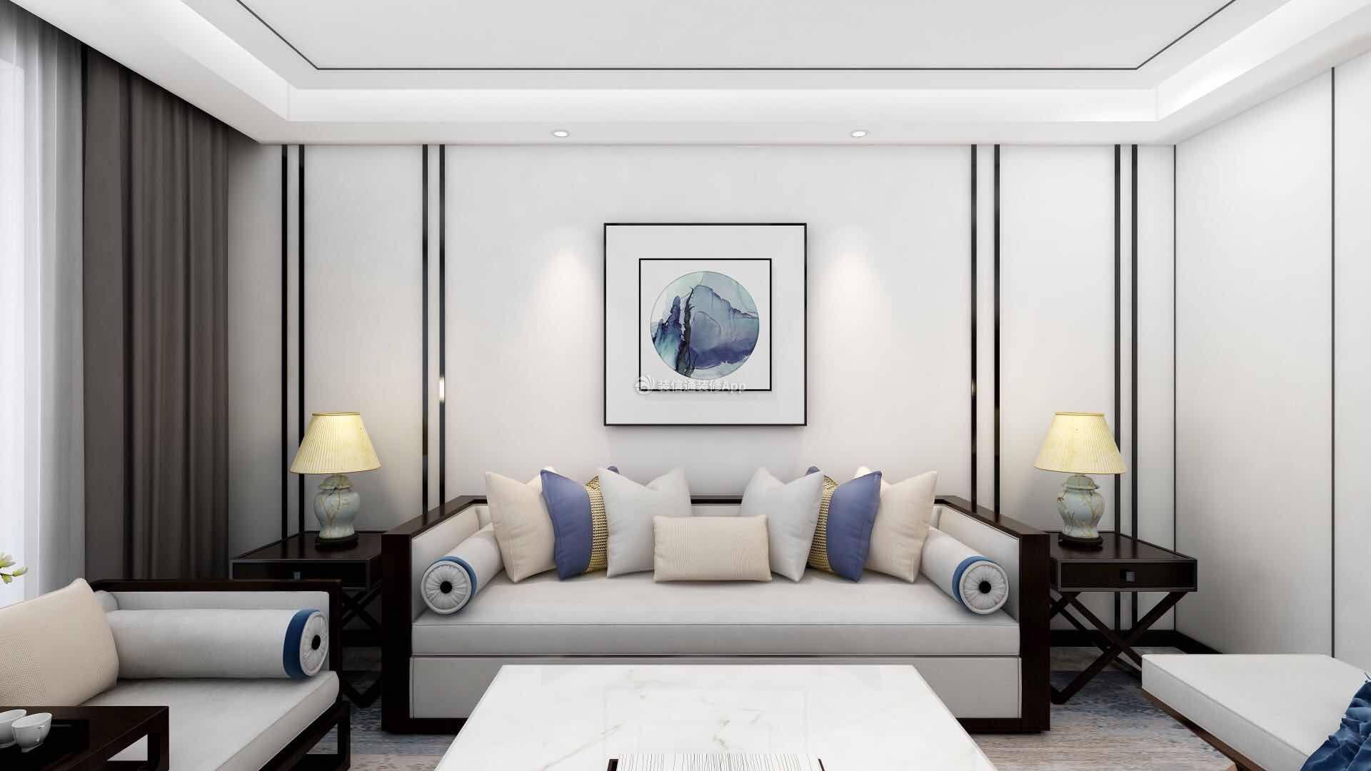 四居室168平新中式风格客厅沙发家装图片大全
