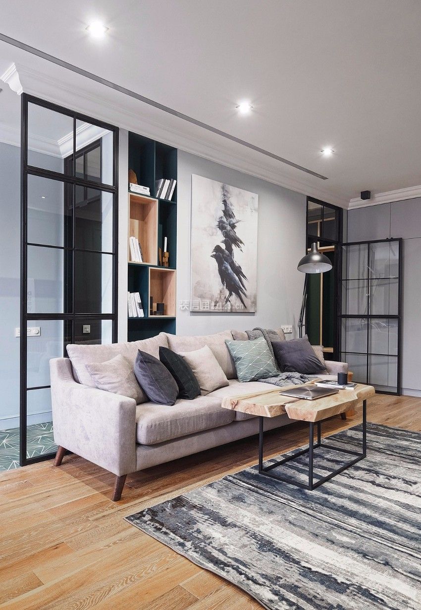 复地山与城现代简约风格108平三居室装修效果图