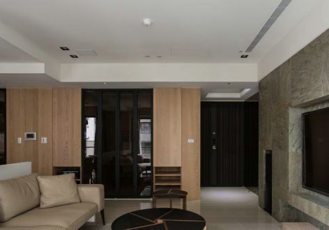 香榭国际现代简约110平米三居室装修案例