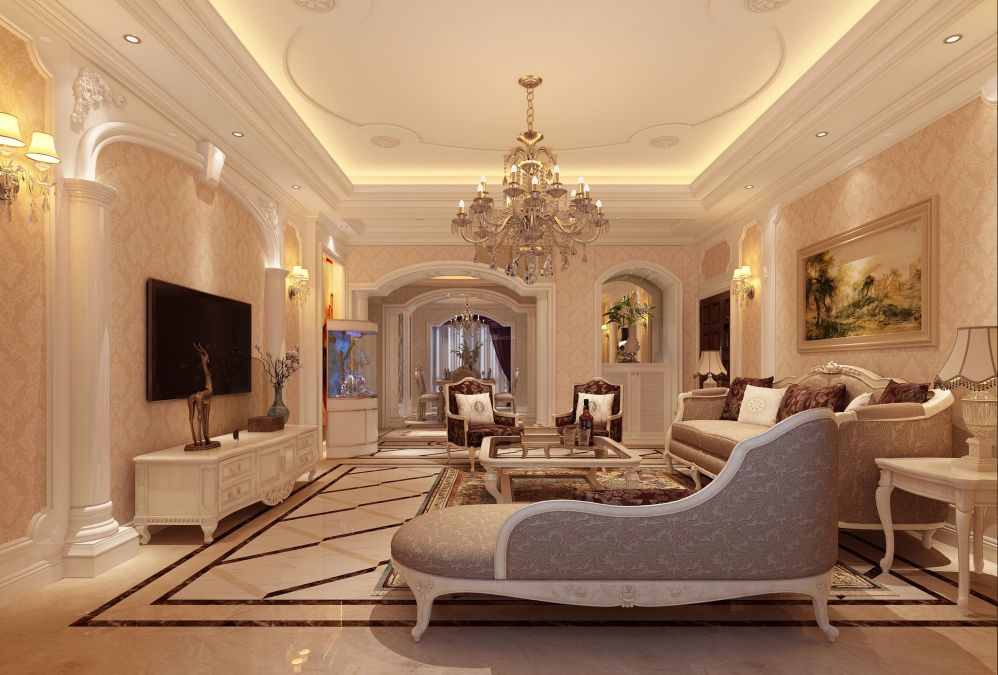昆明市欧式风格220平米装修效果图案例_德雕(dessao)装饰装修设计案例