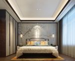 109平米中式风格三居室卧室装修设计效果图