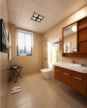 现代139平米三居室卫生间洗脸台家装效果图