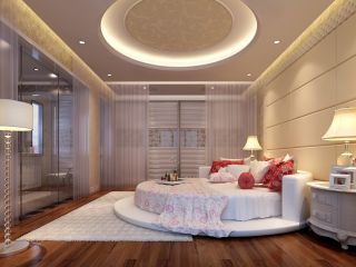 120平米现代风格三居室卧室床装修效果图