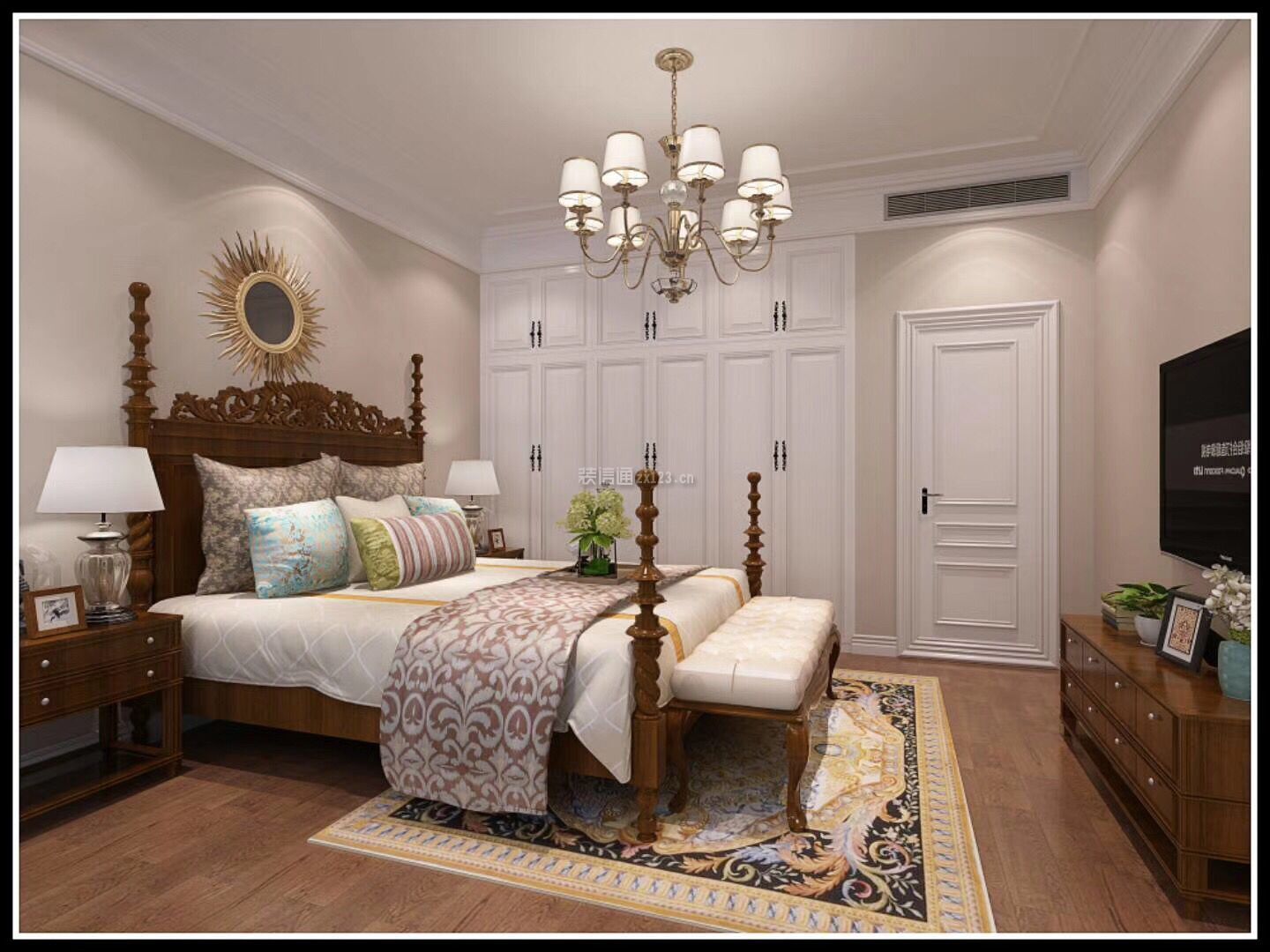 85平米两居室现代简约风格装修设计效果图