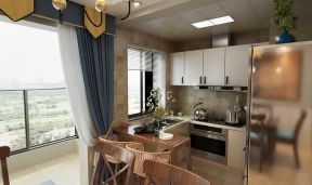 三居91平美式风格厨房设计图欣赏