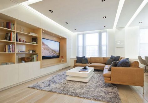 凤鸣美谷现代风格140平米三居室家装效果图