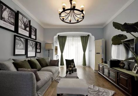 115平米三居室现代风格装修设计效果图案例
