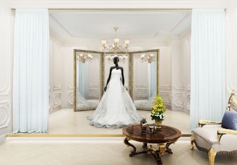 100平米现代风格婚纱店装修效果图