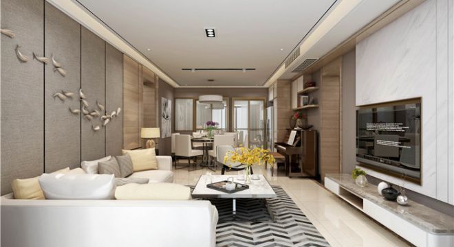 世纪绿洲富景轩126平方米现代三居室装修效果图