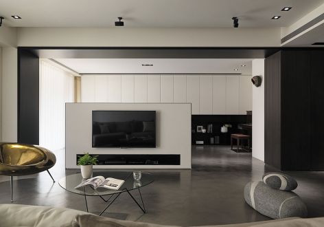 126平米三居室台式现代风格装修设计效果图