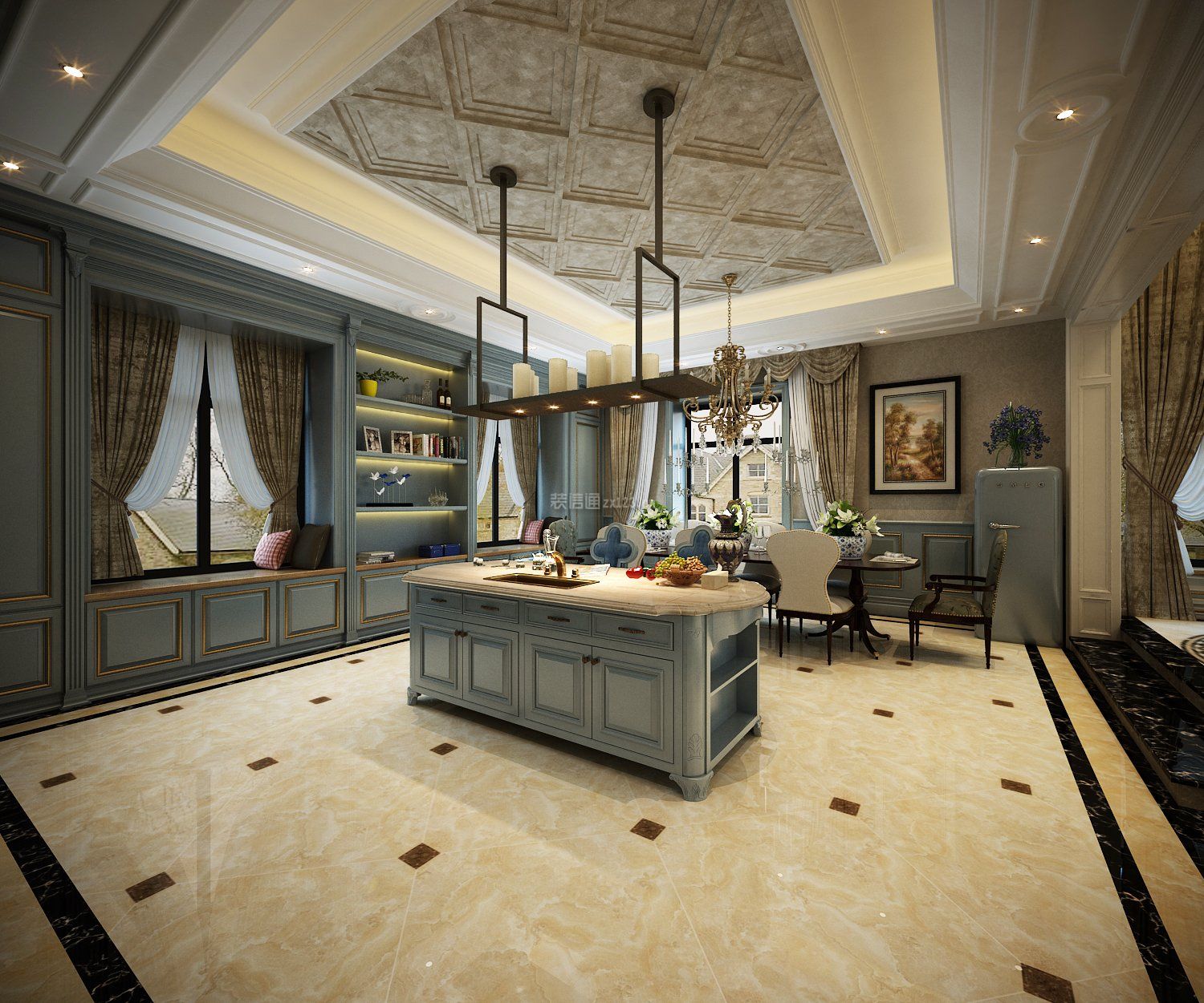 500平米欧式风格别墅装修设计效果图