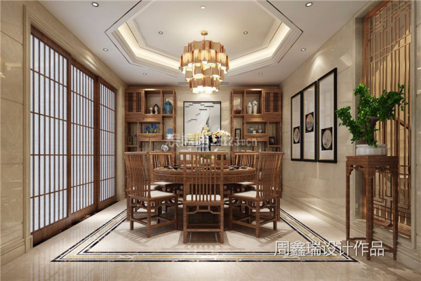 新中式风格餐厅装修效果图