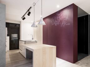75平米小户型新房厨房吧台装修效果图片