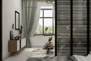 【宁波速美超级家装饰】客厅和卧室隔断设计 4种常见的客厅卧室隔断方法