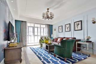 美式风格样板房客厅地毯装饰效果图赏析