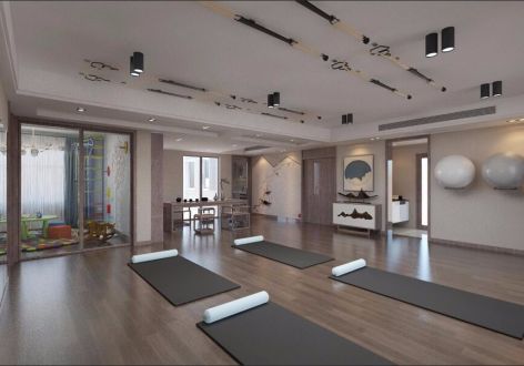 瑜子匠瑜伽馆180平米新中式风格装修设计效果图