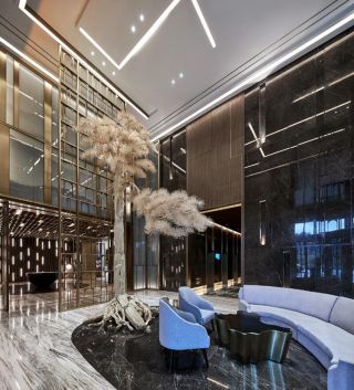 上海星级酒店大堂装修布置效果图片