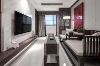 四居130平新中式风格客厅装修效果图