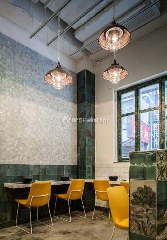 上海小型餐饮店室内吊灯设计装修图片