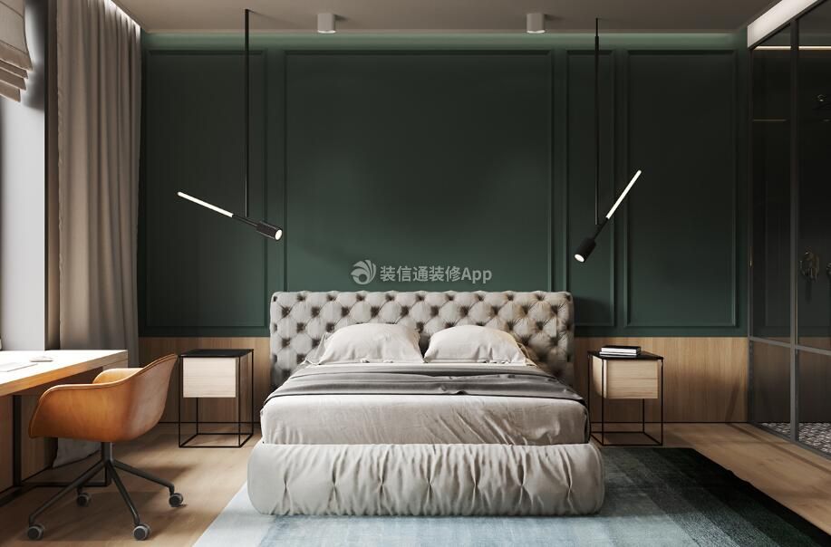 2023上海房屋主卧室床头背景墙装修图片