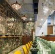 2023上海小型餐饮店背景墙砖设计装修图