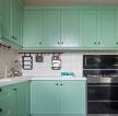 2023上海房屋装修绿色厨房橱柜设计图