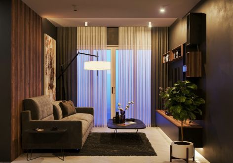 海德国际社区91平米二居室简约风格装修设计效果图
