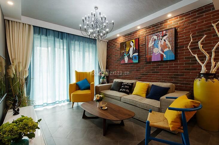客厅窗帘颜色搭配图片 客厅沙发效果图