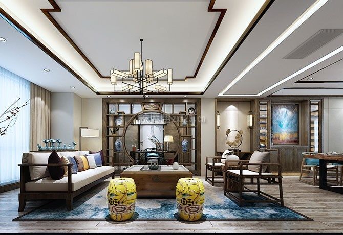 中式风格客厅吊顶图片 中式风格客厅吊顶