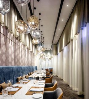 上海时尚餐饮店餐厅吊灯设计效果图片