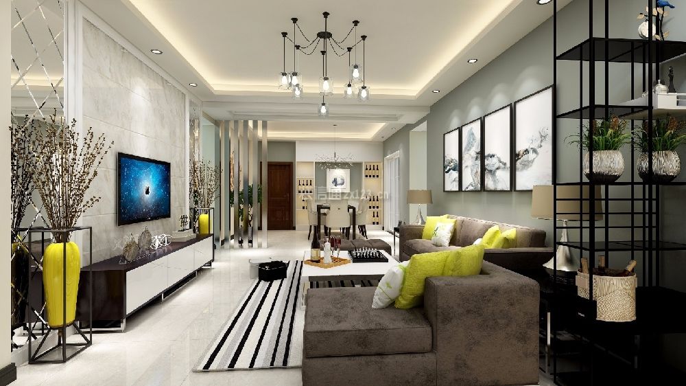 现代风格客厅电视背景 现代风格客厅沙发