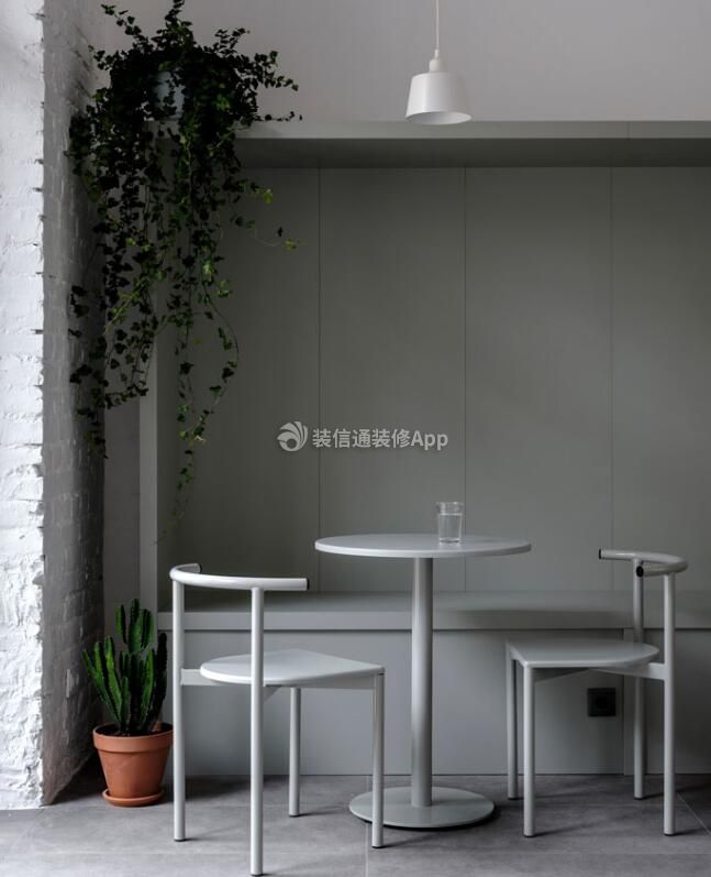 杭州北欧风格咖啡厅小圆桌装修图片