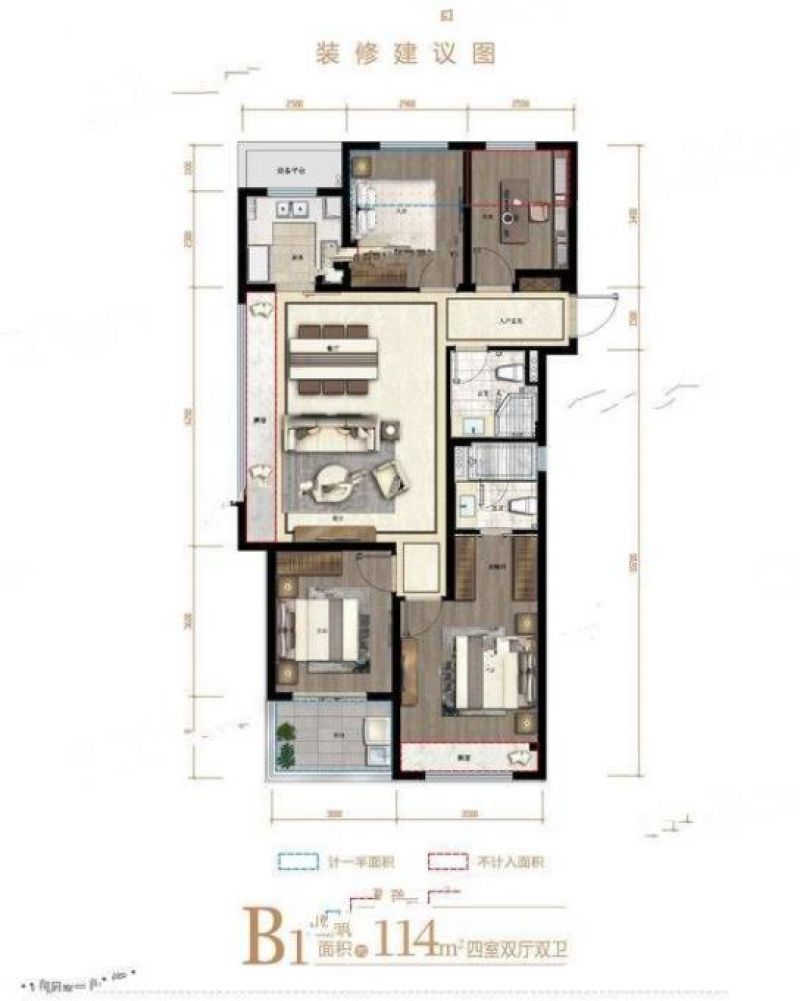 新希望滨江锦粼府户型图