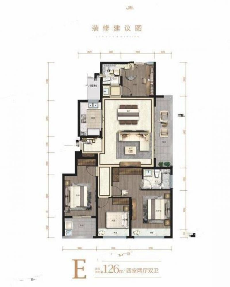 新希望滨江锦粼府户型图