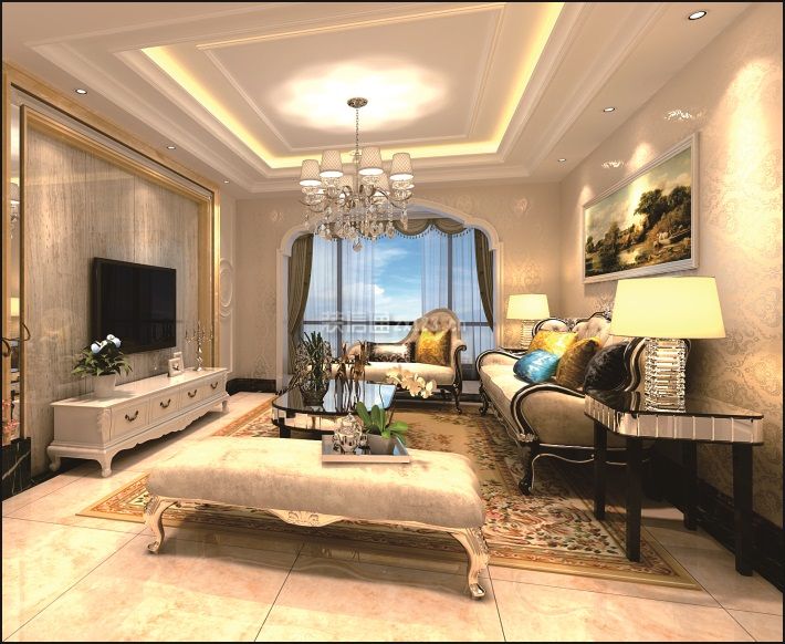 欧式风格客厅电视墙 欧式风格客厅电视背景墙效果图