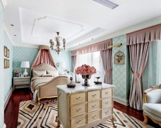 杭州法式风格高端别墅卧室装修设计图 