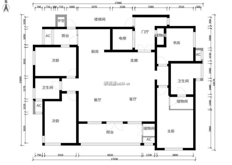 外滩一号210平四居室