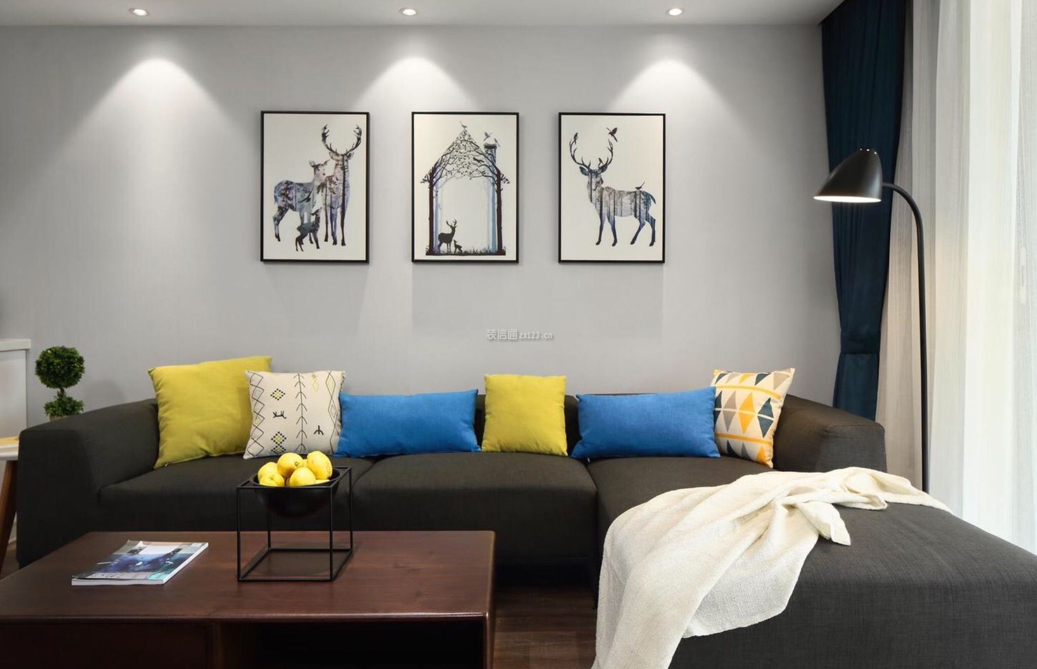 荟芳园100平米三居室简约风格装修设计效果图