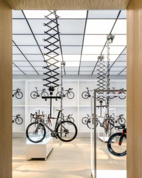 上海现代风格自行车展厅装修设计图一览