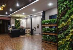 上海混搭风格美容店室内植物墙装修图
